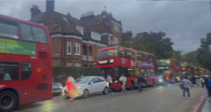 LONDON BUS JAM
